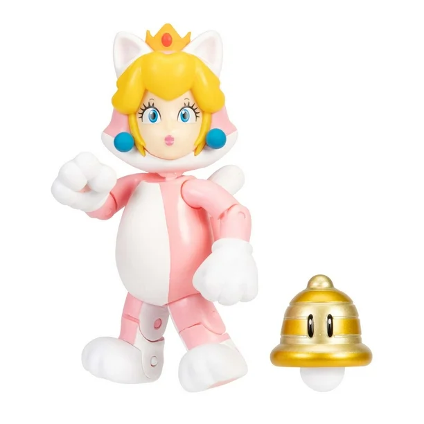 Super Mario Bros - Figura Cat Peach 4 pulgadas