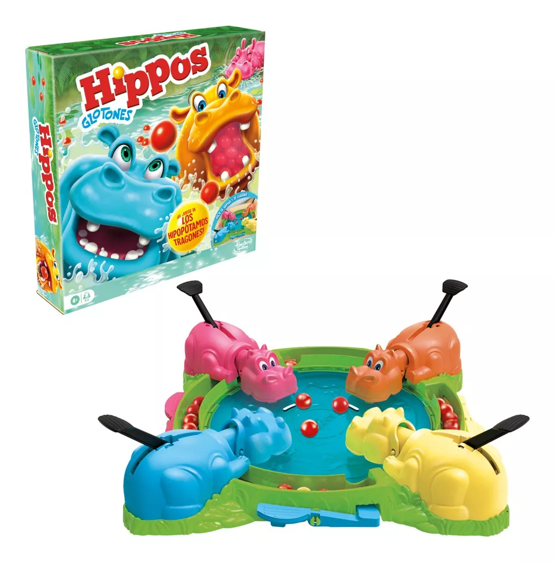 Hasbro - Juego de Mesa Hippos Glotones