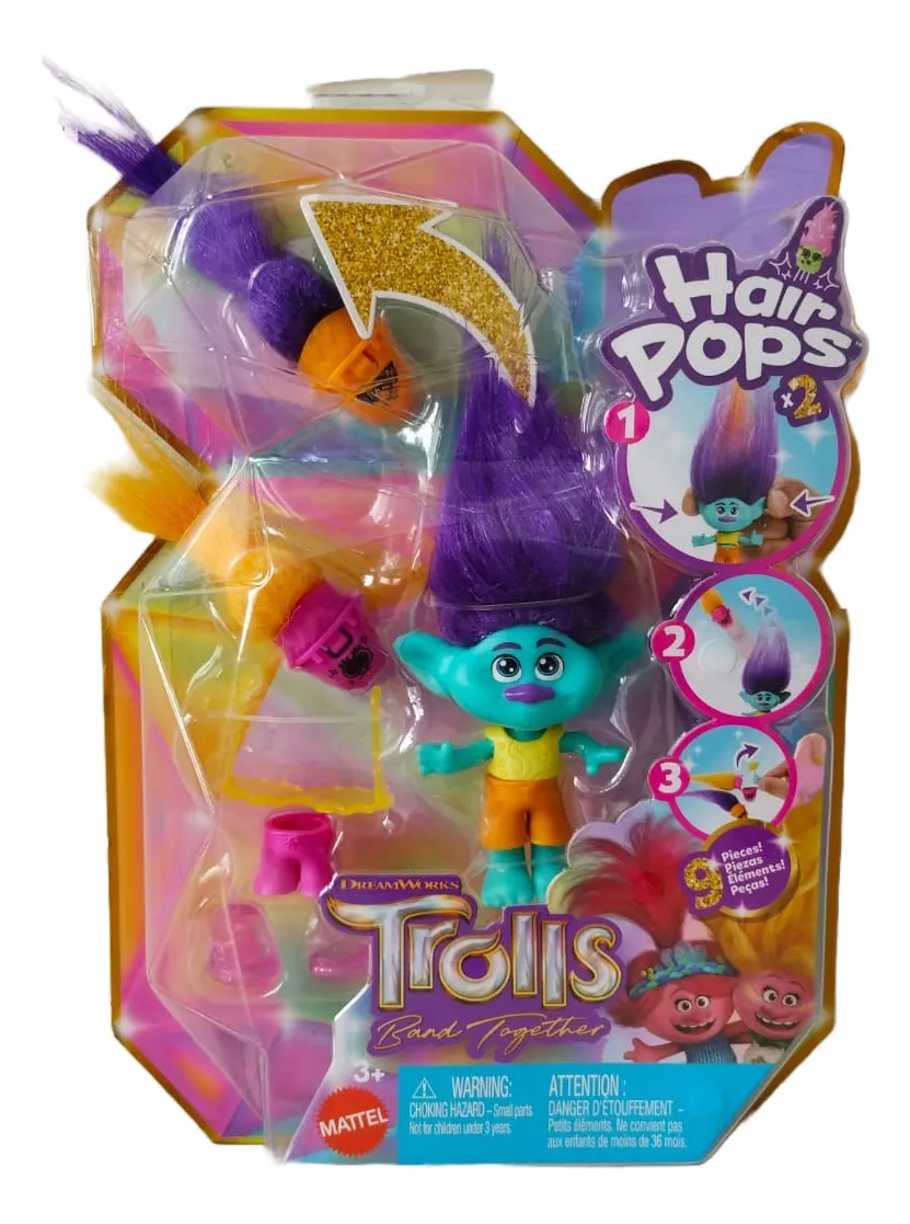 Trolls Band Together Hair Pops 9 Piezas Branch
