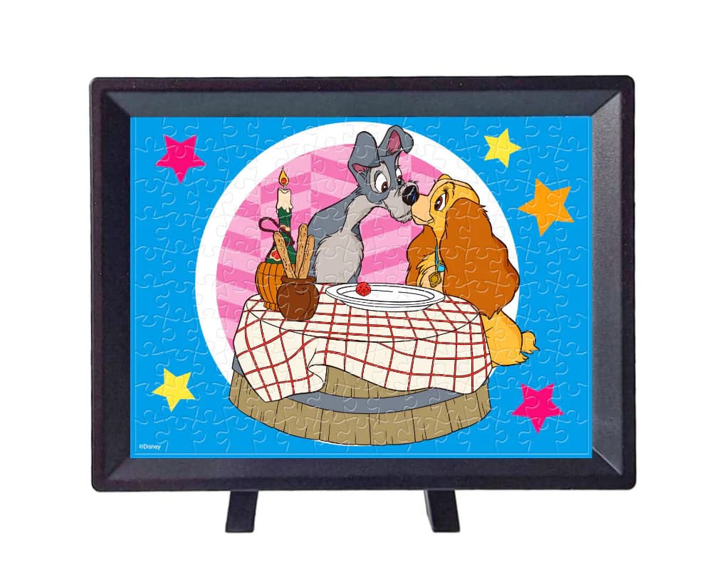 Rompecabezas Miniatura La Dama y El Vagabundo 150 Piezas de Plástico Disney