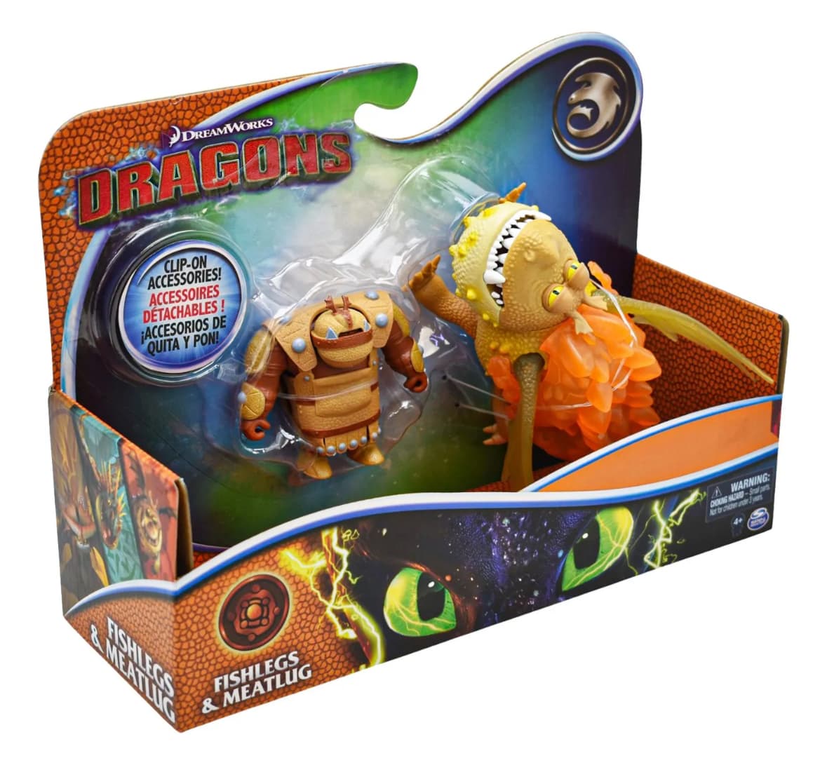 Spin Master - Cómo Entrenar a tu Dragón Fishlegs y Meatlug 21cm con Accesorio