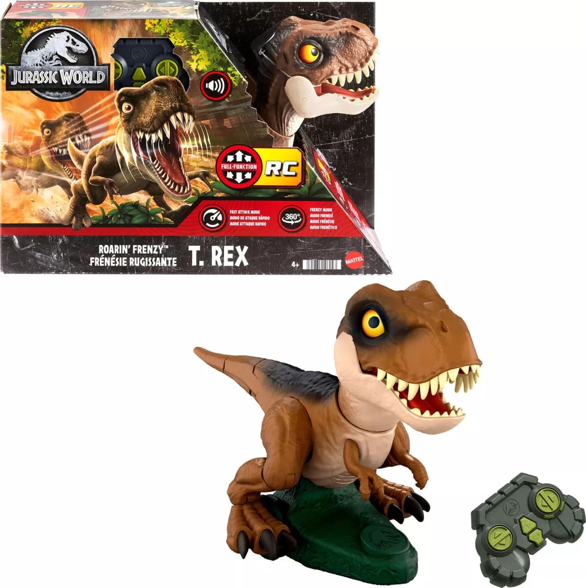 Mattel - Jurassic World Figura de Acción T. Rex con Control Remoto