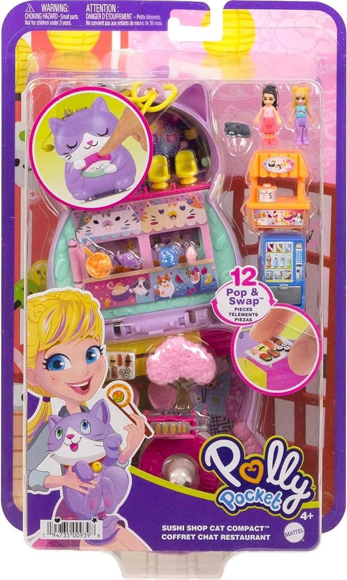 Polly Pocket - Compacto Gato Restaurante de Sushi