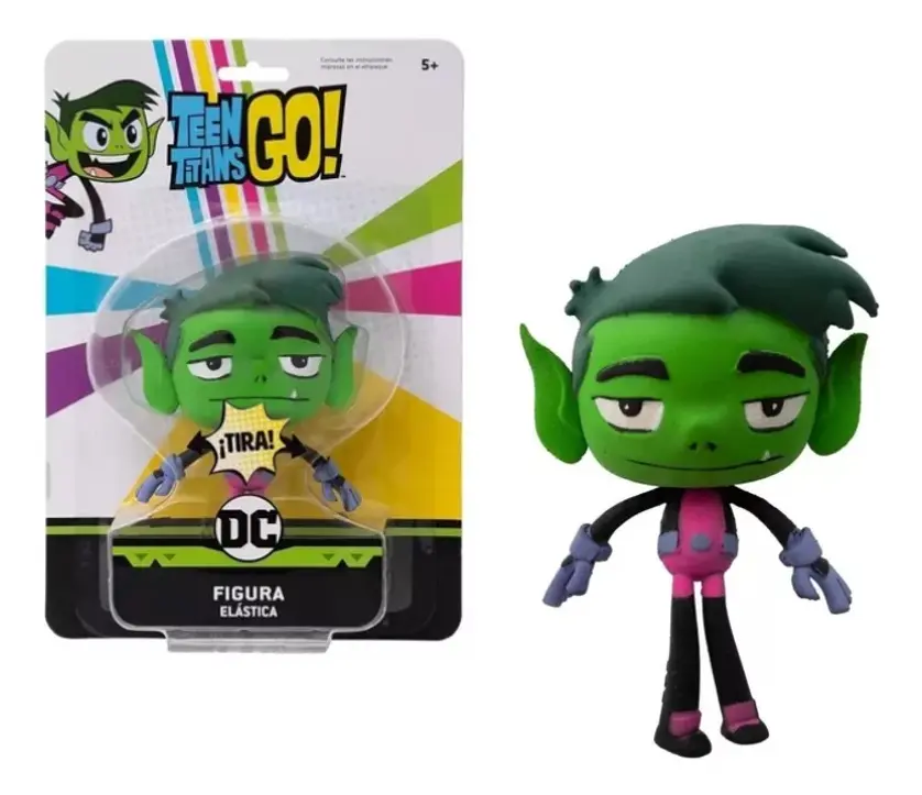 Teen Titans Go! Figura Elástica Niño Bestia (Beast Boy)