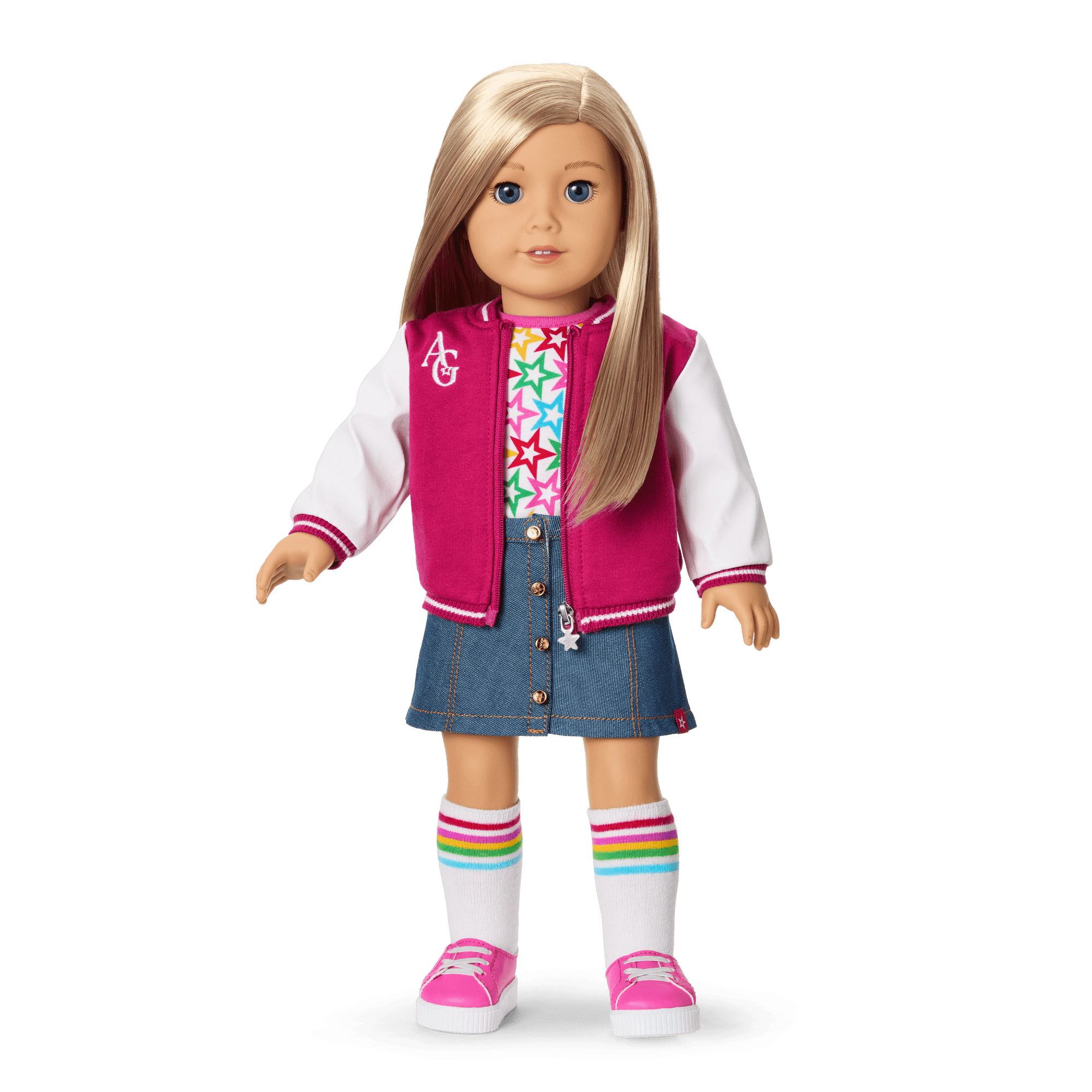 American Girl Truly Me 18 Pulgadas Doll #100 Cabello Rubio Liso