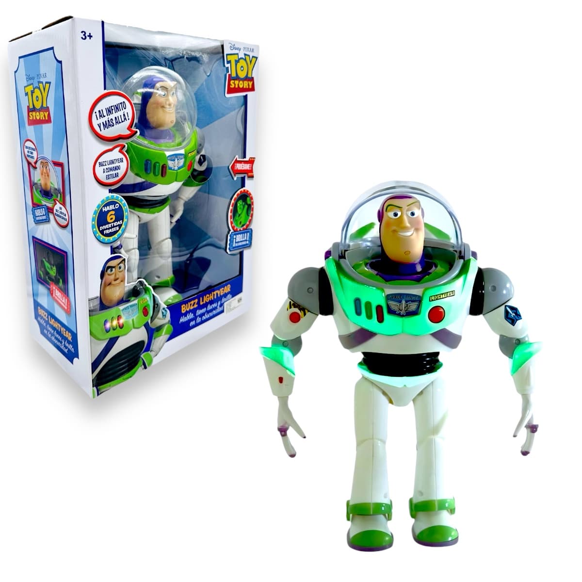 Figura Buzz Lightyear Toy Story Habla En Español Brilla | Envío gratis